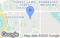 Map of Hidden Valley, AB